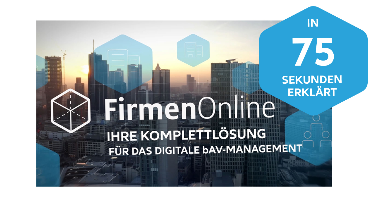 Hier handelt es sich um ein Erklärvideo zu FirmenOnline, welches in 75 Sekunden das Programm vorstellt.