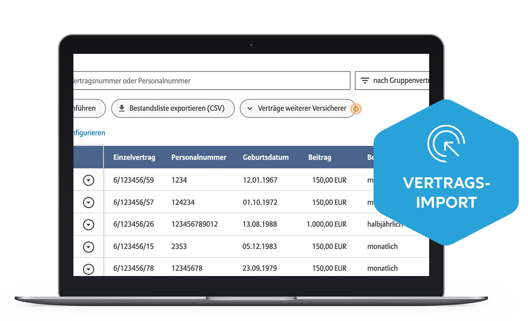 Vertragsimport